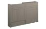 Abbi 1236mm Slim Basin & WC Unit Pack - Matt Stone (Grey Cab)