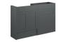 Abbi 1236mm Standard Basin & WC Unit Pack - Matt Graphite Grey (Grey Cab)