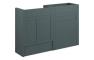 Abbi 1236mm Standard Basin & WC Unit Pack - Matt Green Camo (Oak Cab)
