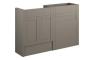 Abbi 1236mm Standard Basin & WC Unit Pack - Matt Stone (Grey Cab)