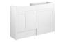 Abbi 1236mm Standard Basin & WC Unit Pack - Matt White (Oak Cab)