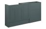 Abbi 1536mm Standard Basin  WC & 1 Door Unit Pack - Matt Green Camo (Grey Cab)