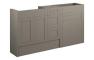 Abbi 1536mm Standard Basin  WC & 3 Drawer Unit Pack - Matt Stone (Grey Cab)