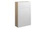 Abbi 500mm Slim WC Unit - Matt White (Oak Cab)