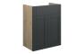 Abbi 500mm Standard Basin Unit - Matt Graphite Grey (Oak Cab)