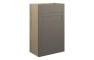 Abbi 500mm Standard WC Unit - Matt Stone (Oak Cab)