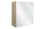 Eden 600mm Mirrored Wall Unit - Warm Walnut (Oak Cab)