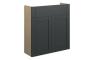 Abbi 600mm Slim Basin Unit - Matt Graphite Grey (Oak Cab)