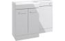 Benito 1000mm F/S L-Shape Pack & Basin (LH) - Grey Gloss