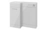 Benito 900mm F/S L-Shape Pack & Basin (LH) - Grey Gloss