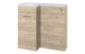 Benito 900mm F/S L-Shape Pack & Basin (LH) - Oak