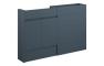 Clarence 1236mm Slim Basin & WC Unit Pack - Matt Arley Blue (Grey Cab)