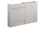 Clarence 1236mm Slim Basin & WC Unit Pack - Matt Dove Grey (Oak Cab)