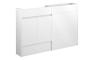 Clarence 1236mm Slim Basin & WC Unit Pack - White Gloss (Grey Cab)