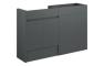 Clarence 1236mm Standard Basin & WC Unit Pack - Matt Graphite Grey (Oak Cab)