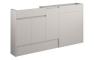 Clarence 1536mm Slim Basin  WC & 1 Door Unit Pack - Matt Dove Grey (Oak Cab)