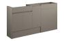 Clarence 1536mm Standard Basin  WC & 1 Door Unit Pack - Matt Stone (Grey Cab)