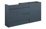 Clarence 1536mm Standard Basin  WC & 3 Drawer Unit Pack - Matt Arley Blue (Oak Cab)