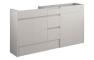 Clarence 1536mm Standard Basin  WC & 3 Drawer Unit Pack - Matt Dove Grey (Oak Cab)