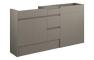 Clarence 1536mm Standard Basin  WC & 3 Drawer Unit Pack - Matt Stone (Grey Cab)