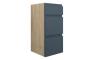 Clarence 300mm Standard 3 Drawer Unit - Matt Arley Blue (Oak Cab)