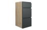 Clarence 300mm Standard 3 Drawer Unit - Matt Graphite Grey (Oak Cab)