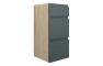 Clarence 300mm Standard 3 Drawer Unit - Matt Green Camo (Oak Cab)