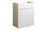 Clarence 500mm Standard Basin Unit - White Gloss (Oak Cab)