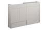 Eden 1236mm Slim Basin & WC Unit Pack - Matt Dove Grey (Oak Cab)