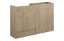 Eden 1236mm Standard Basin & WC Unit Pack - Havana Oak (Grey Cab)
