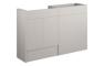 Eden 1236mm Standard Basin & WC Unit Pack - Matt Dove Grey (Grey Cab)