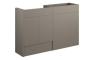 Eden 1236mm Standard Basin & WC Unit Pack - Matt Stone (Grey Cab)