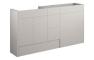 Eden 1536mm Standard Basin  WC & 3 Drawer Unit Pack - Matt Dove Grey (Oak Cab)