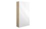 Eden 600mm Slim 2 Door Storage Unit - White Gloss (Oak Cab)