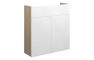 Eden 600mm Slim Basin Unit - White Gloss (Oak Cab)