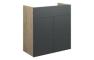 Eden 600mm Standard Basin Unit - Matt Graphite Grey (Oak Cab)