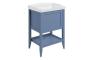 Kina 650mm Floor Standing 1 Drawer Basin Unit w/Basin - Matt Misty Blue