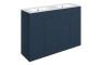 Morino 1210mm Floor Standing 4 Door Basin Unit & 0TH Basin - Matt Deep Blue