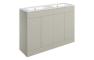 Morino 1210mm Floor Standing 4 Door Basin Unit & 2TH Basin - Matt Latte