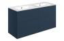 Morino 1210mm Wall Hung 4 Drawer Basin Unit & 2TH Basin - Matt Deep Blue