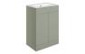 Morino 610mm Floor Standing 2 Door Basin Unit & 0TH Basin - Matt Olive Green