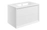 Plush 810mm Wall Hung 2 Drawer Basin Unit & 1TH Thin Edge Basin - Matt White