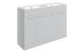 Sabanto 1210mm Floor Standing 4 Door Basin Unit & 0TH Thin Edge Basin - Grey Gloss