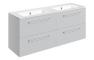 Sabanto 1210mm Wall Hung 4 Drawer Basin Unit & 0TH Thin Edge Basin - Grey Gloss