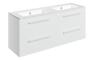 Sabanto 1210mm Wall Hung 4 Drawer Basin Unit & 0TH Thin Edge Basin - White Gloss