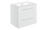 Sabanto 610mm Wall Hung 2 Drawer Basin Unit & 0TH Thin Edge Basin - White Gloss