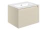 Sight 615mm Wall Hung 1 Drawer Basin Unit & 0TH Thin Edge Basin - Matt Cotton