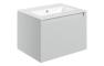 Sight 615mm Wall Hung 1 Drawer Basin Unit & 0TH Thin Edge Basin - Matt Mineral Grey