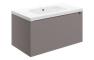 Sight 815mm Wall Hung 1 Drawer Basin Unit & 1TH Basin - Matt Taupe