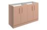 Stafford 1200mm Floor Standing 4 Door Basin Unit (No Top) - Matt Apricot